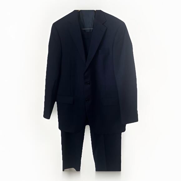 Hart Schaffner Marx Suit Mens 39 Wool Blend Window Pane Blazer Pants Union USA - Picture 1 of 16